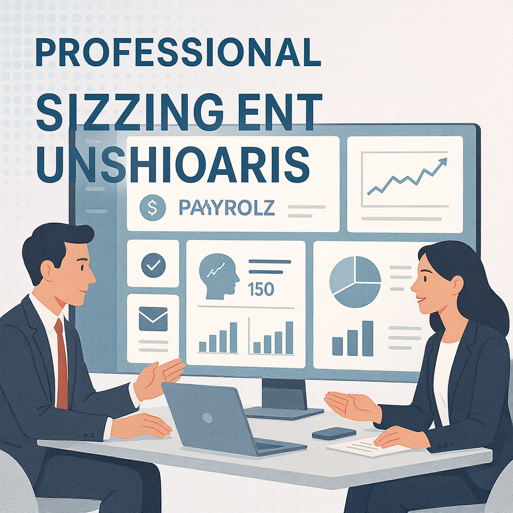 A dynamic illustration of a mid-size business team collaborating on a digital dashboard, showcasing project management,...